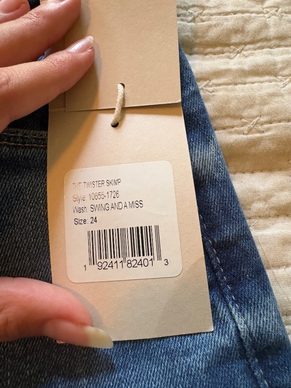 NWT Mother Twister Skimp Jeans in Swing and a Miss, size 24 - Picture 5 of 6